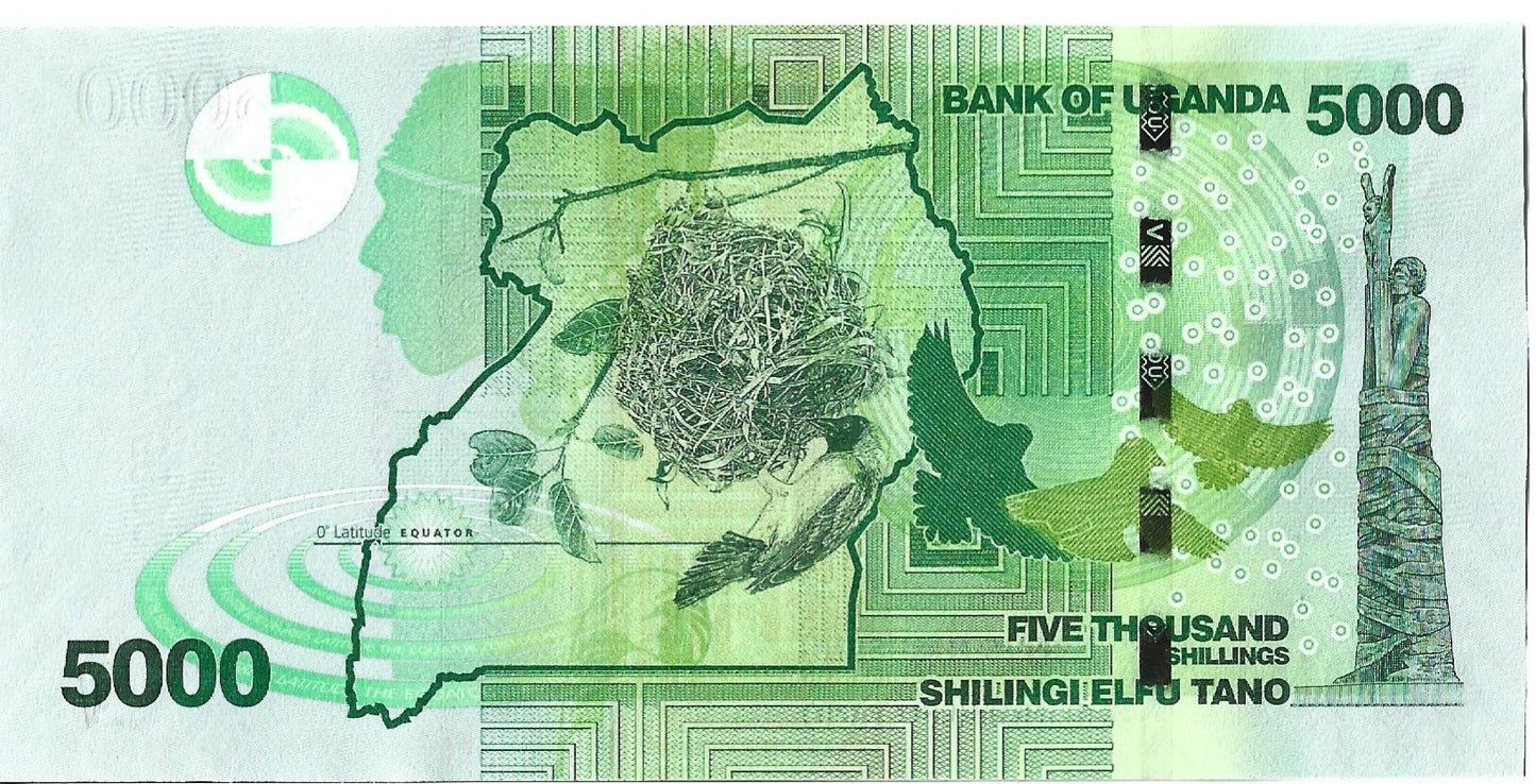 Uganda 5 000 Szyling 2019 - UNC