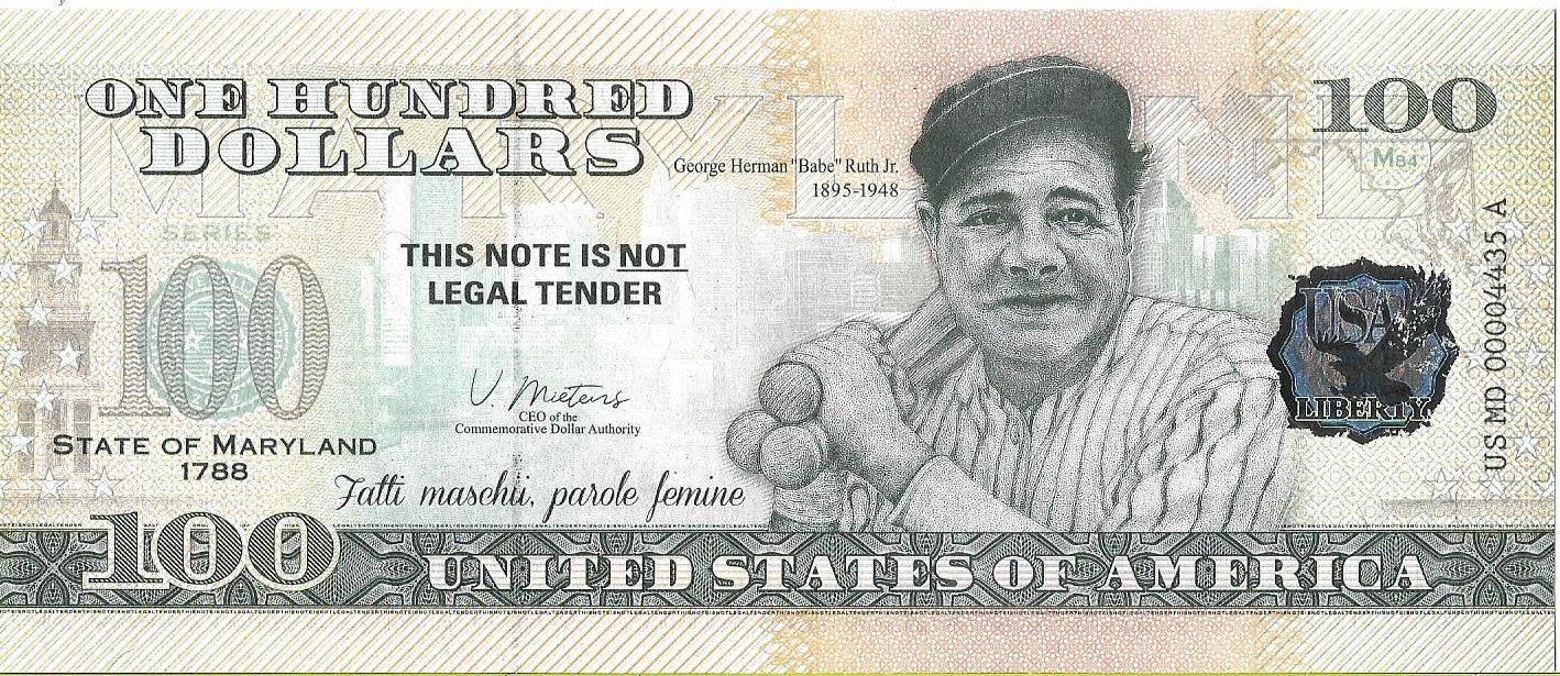 USA 100 Dolarów 2022 Maryland Commemorative Dollar