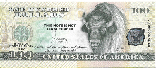 USA 100 Dolarów 2022 North Dakota Commemorative Dollar