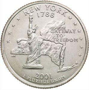 USA 25 centów / ćwiartka 2001   Nowy Jork