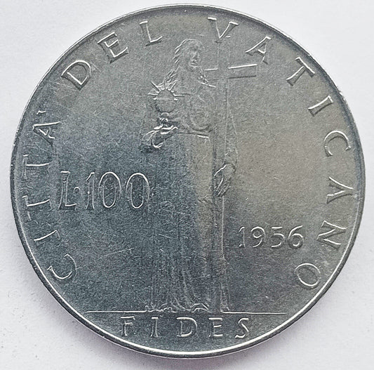 Watykan 100 Lirów 1956