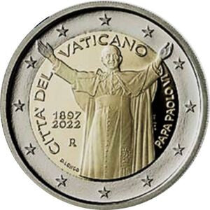 Watykan 2 Euro 2022 125. rocznica urodzin papieża Pawła VI