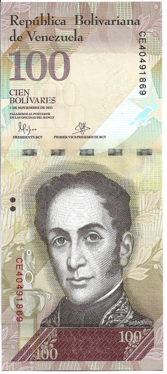 Wenezuela 100 Bolivar 2015 - UNC