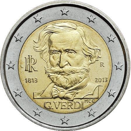 Włochy 2 euro 2013 200 rocznica urodzin Giuseppe Verdiego