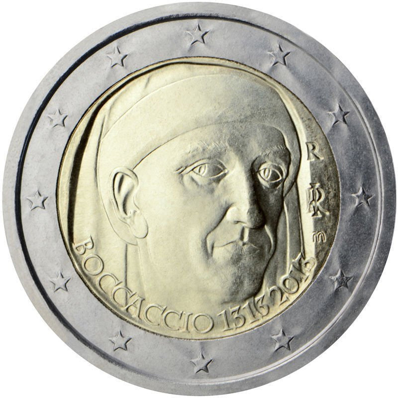 Włochy 2 euro 2013 700 rocznica urodzin Giovanniego Boccaccia