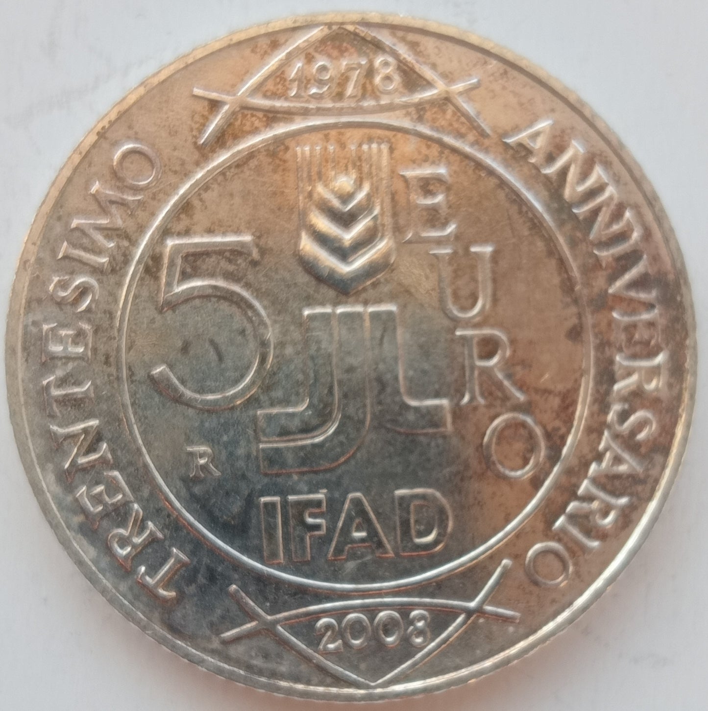 Włochy 5 Euro 2008 30 rocznica - IFAD