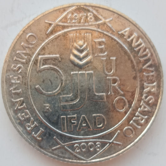 Włochy 5 Euro 2008 30 rocznica - IFAD