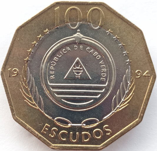 Wyspy Zielonego Przylądka 100 Eskudo 1994 Rośliny - Aeonium gorgoneum /jasny pierścień/